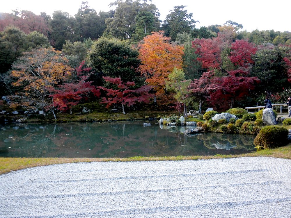 imagen del jardin de piedras zen del Templo de Tenryu-ji
